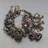 1980 British Vintage Sterling Silver Charm Bracelet 75g